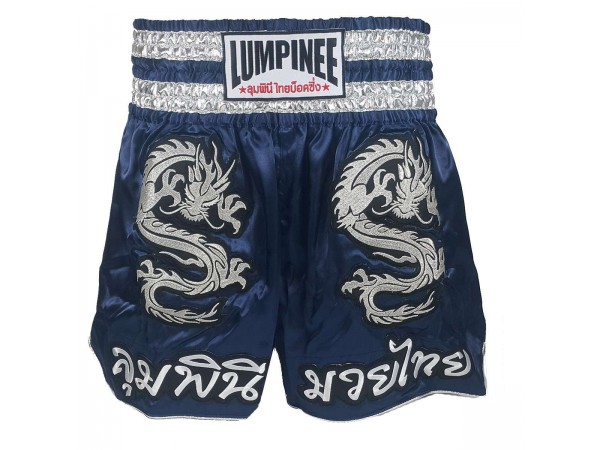 Lumpinee Dragon Thai Boxing Shorts : LUM-038 Navy